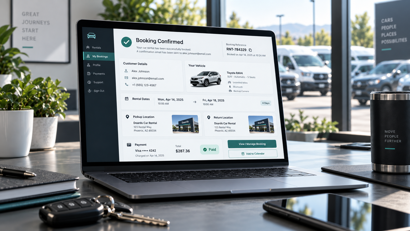 Kiralama online formu checkout ve rezervasyon özeti